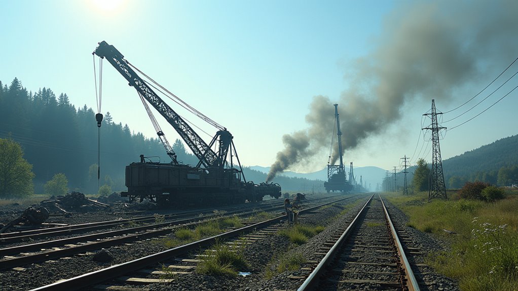 crane collapse causes derailment