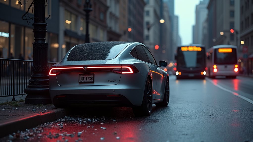 tesla robotaxis crash reports