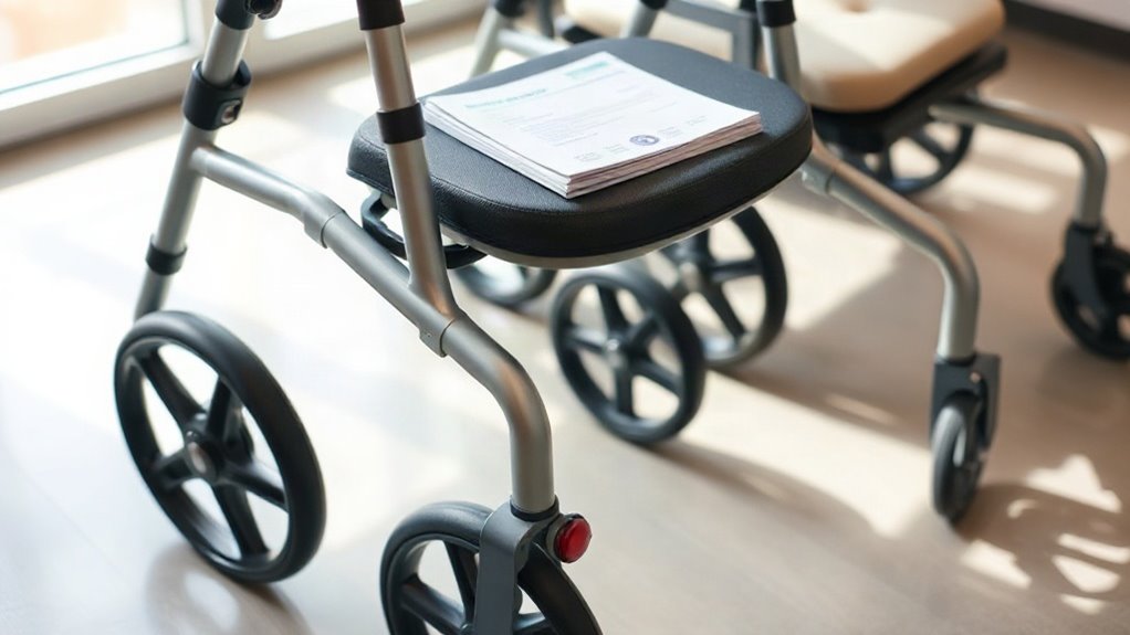 medicare covers wheeled walker chair